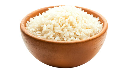 White Background Bowl of Rice Isolated: Professional Food Photography Image