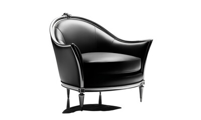 black leather armchair