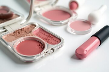 Bright white surface ideal for showcasing cosmetics, backdrop, marketing