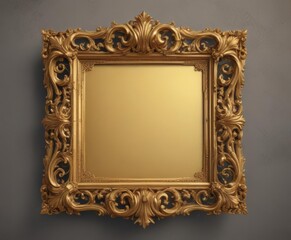 Ornate gold scroll frame, vintage style  Retro royal design ,  baroque,  elegant,  fashioned