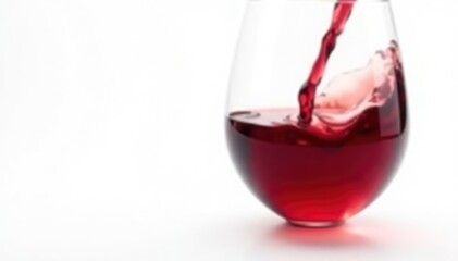 Rich red wine, swirling in a glass against pure white , luxury, swirl, liquid