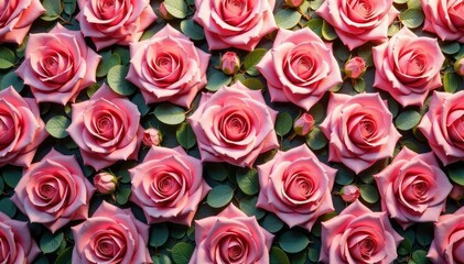 Obraz premium Subtle rose pattern arranged in square tessellation , design element, pattern