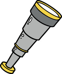 Premium High-Resolution Vintage Telescope Vector Illustration for Nautical Exploration, Astronomy, and Retro-Themed Creative Projects, Perfect for Stock and Design Portfolios