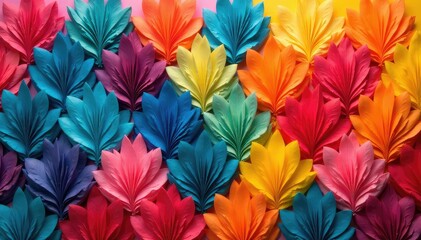 Neatly arranged repetitive forms, basic color palette, color, even