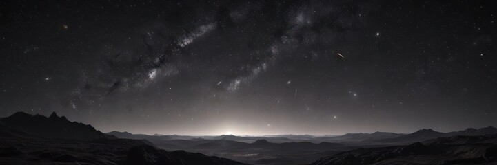 Fototapeta premium Distant galaxies, inky black void, cosmic dust , galaxies, abstract, galaxy