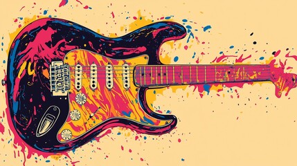 Electric Dreams Psychedelic Guitar Art