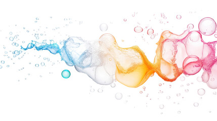 Colorful Abstract Bubbles on Transparent Background