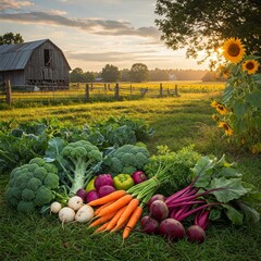 Assorted Fresh Vegetables – Colorful Organic Produce and Healthy Food