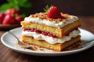 Classic Italian dessert, layers of coffee-soaked ladyfingers and creamy mascarpone , sweet, espresso