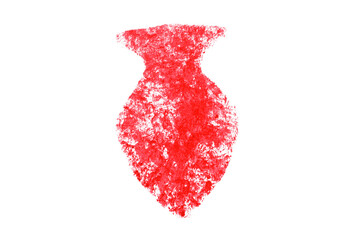Red watercolor splash with dynamic splash effect on transparent background. Watercolor brush.