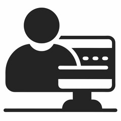 Online Payment icon on white background