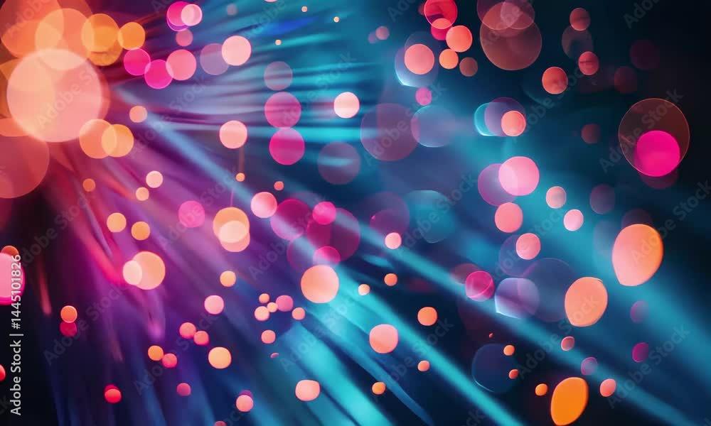 Poster a burst of colorful light patterns fills the dark background, creating an energetic and vibrant atmo