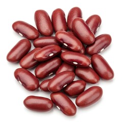 Pile of kidney beans isolated on white background