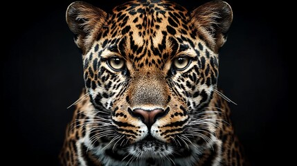 Naklejka premium Close-up portrait of a majestic leopard