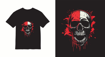 Graffiti skull graphic vector t-shirt design