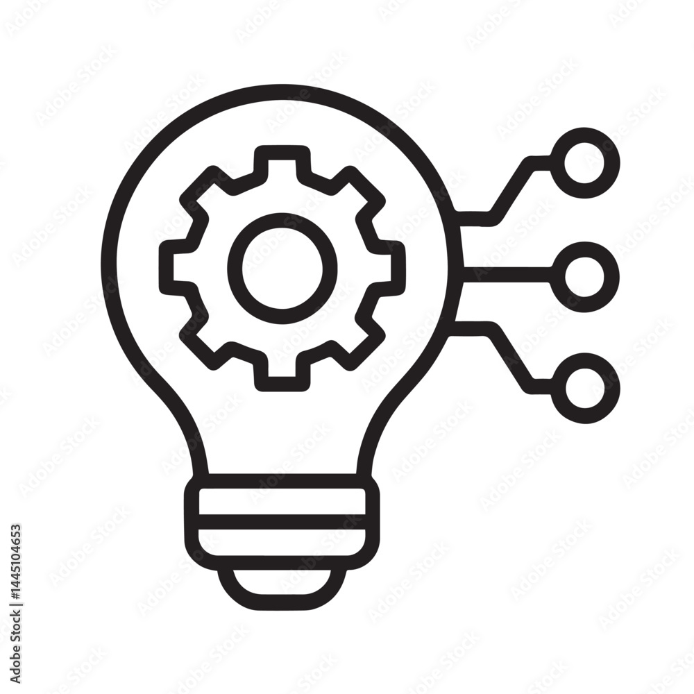 Poster illuminating innovation: a conceptual design that marries the traditional symbol of the light bulb w
