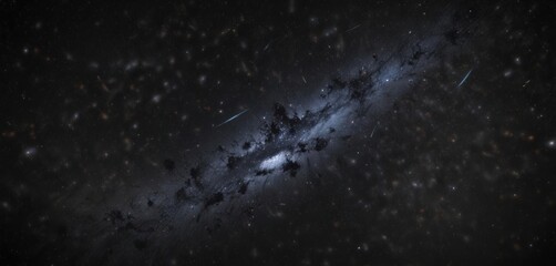 Obraz premium Myriad stars shimmer across an inky black galaxy backdrop , cosmic dust, quasars, astronomy