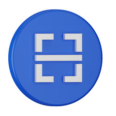 Blue folder icon and document icon button represent business concepts as glossy 3D web symbols