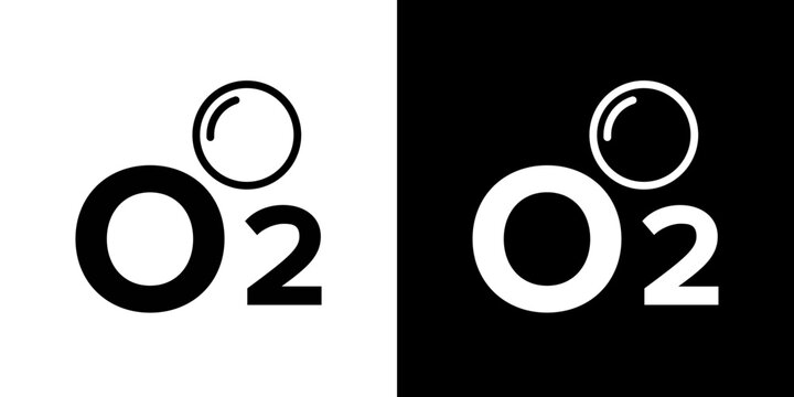 Oxygen O2 icon vector, illustration logo template in trendy style