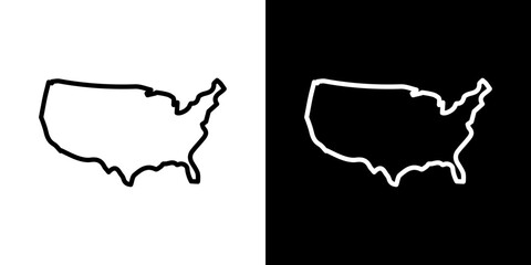 America map icon vector, illustration logo template in trendy style