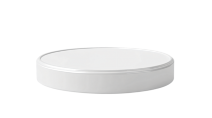 Elegant White Podium Cylinder Mockup on Isolated Background