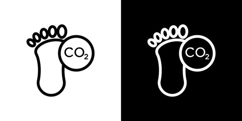 Carbon footprint icon vector, illustration logo template in trendy style
