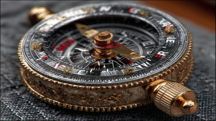Vintage Compass with Intricate Design and Classic Appeal