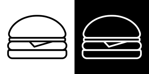 Cheese burger icon vector, illustration logo template in trendy style