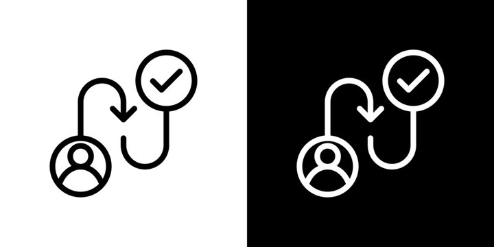 Customer journey icon vector, illustration logo template in trendy style