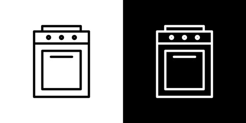 Oven icon vector, illustration logo template in trendy style