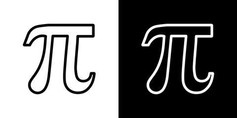 Pi icon vector, illustration logo template in trendy style