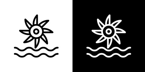 Obraz premium Hydro power icon vector, illustration logo template in trendy style