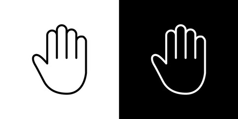 Fototapeta premium Hand icon vector, illustration logo template in trendy style