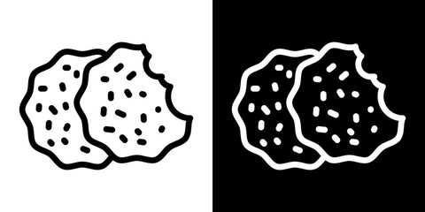 Cookie icon vector, illustration logo template in trendy style