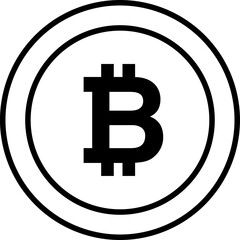 Bitcoin Coin Vector Icon Stock Illustration