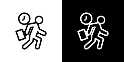 Late icon vector, illustration logo template in trendy style