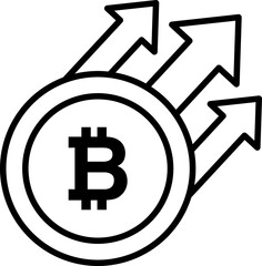 Crypto Gear Vector Icon Stock Illustration