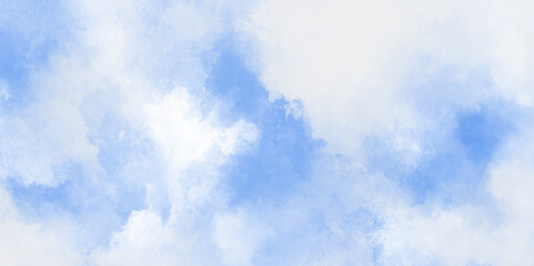 Vivid textured aquarelle painted art design background. Sky clouds landscape light background. Aquarelle painted textured canvas design, abstract blue watercolor splash background, texture of .