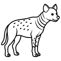 Sleek Hyena Outline Illustration