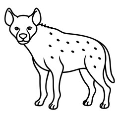 Sleek Hyena Outline Illustration