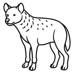 Sleek Hyena Outline Illustration
