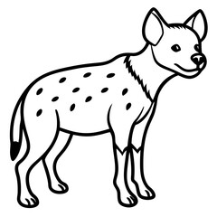 Sleek Hyena Outline Illustration