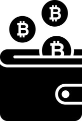 Crypto Wallet Vector Icon Stock Illustration