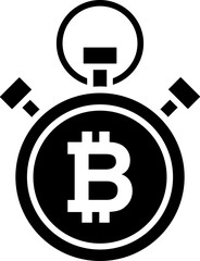 Bitcoin Hand Vector Icon Stock Illustration