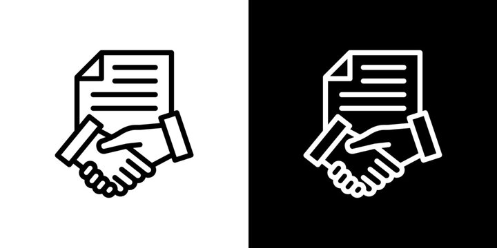 Contract icon vector, illustration logo template in trendy style