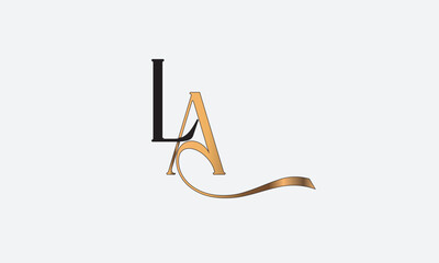 LA, AL , A , L , Abstract Letters Logo Monogram	