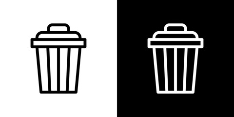 Bin icon vector, illustration logo template in trendy style