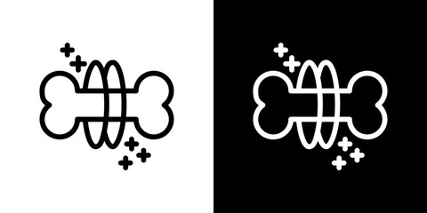 Strong healthy bones icon vector, illustration logo template in trendy style