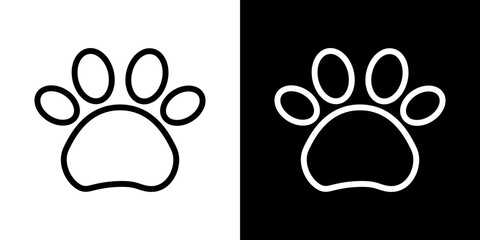 Paw icon vector, illustration logo template in trendy style