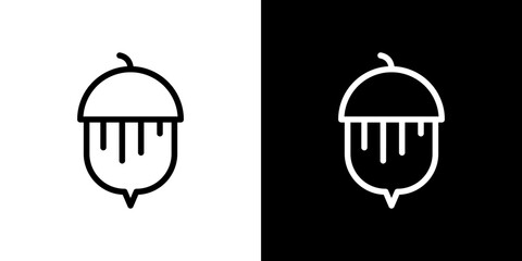 Hazelnut icon vector, illustration logo template in trendy style